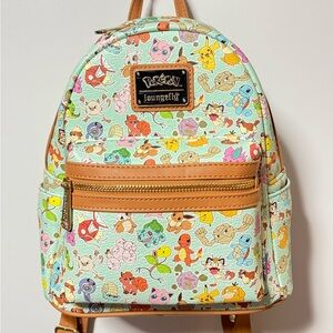 Teal Pokemon AOP Loungefly with wallet!